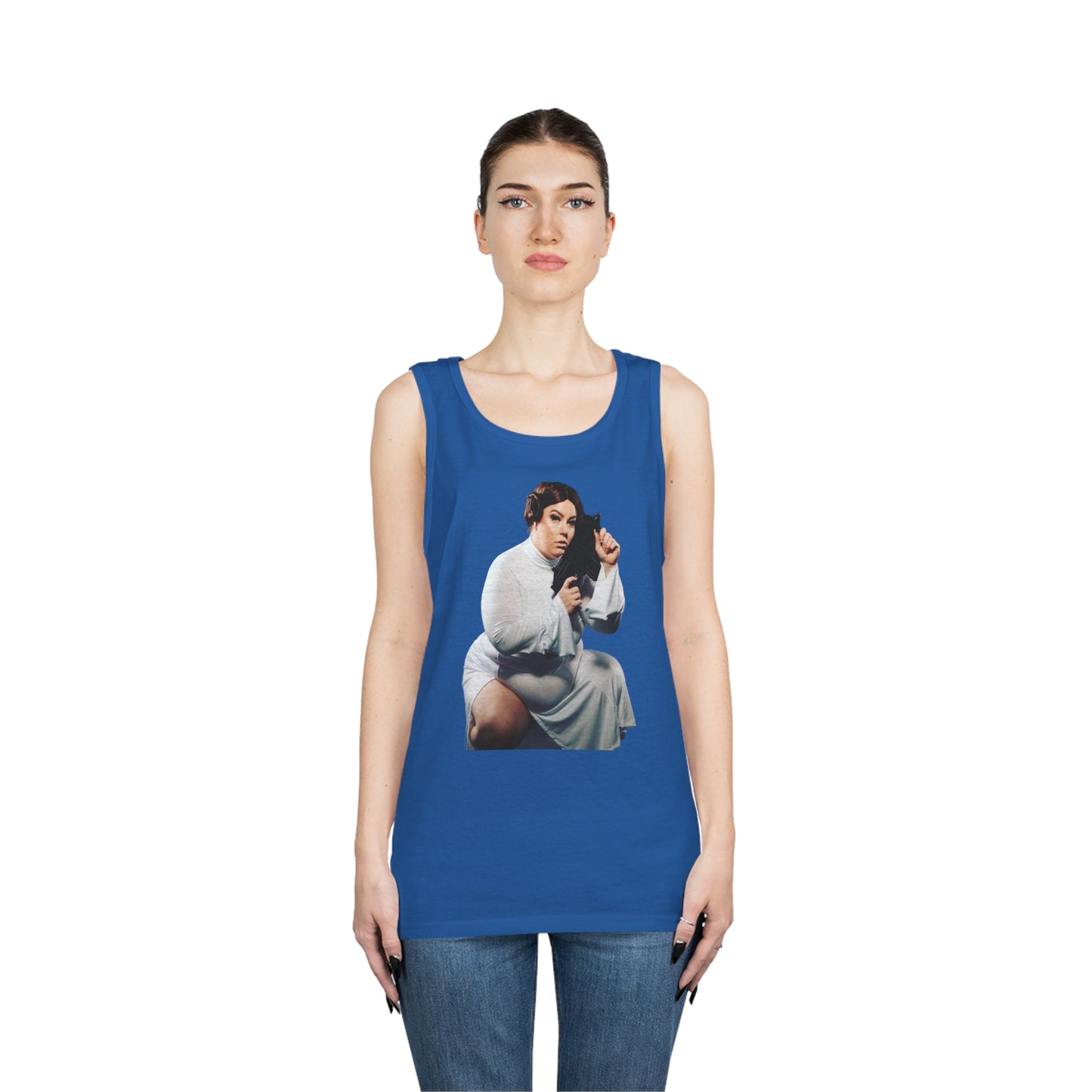 Limited Edition Cosplay Princess Laya Sci-Fi Unisex Heavy Cotton Tank Top