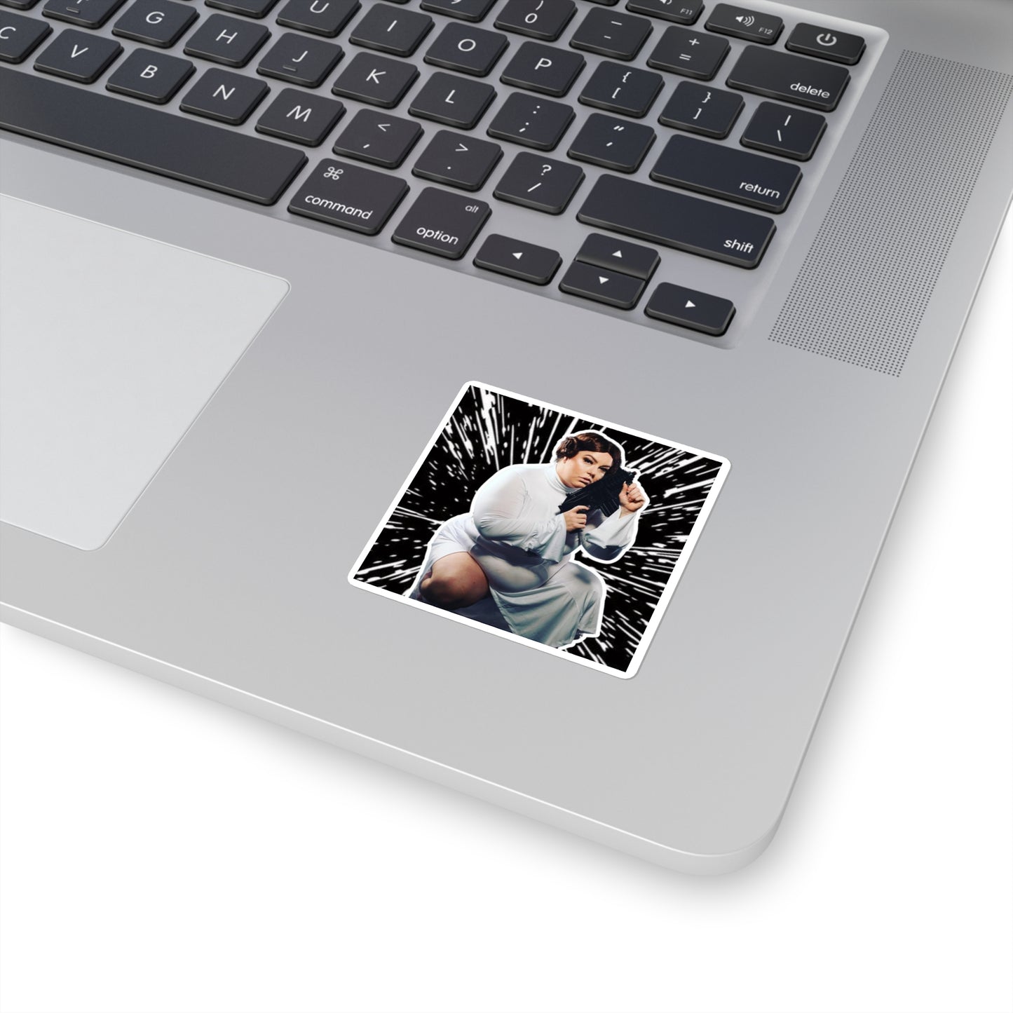 Square Stickers - Curvy Princess Leia Star Wars Galactic Sticker