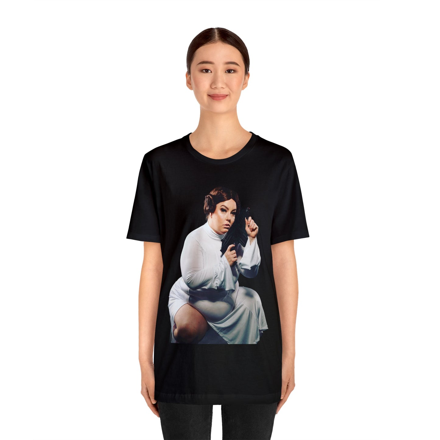 Platinum Puzzy "Princess Leia" Star Whores Series Unisex Jersey Short Sleeve Tee