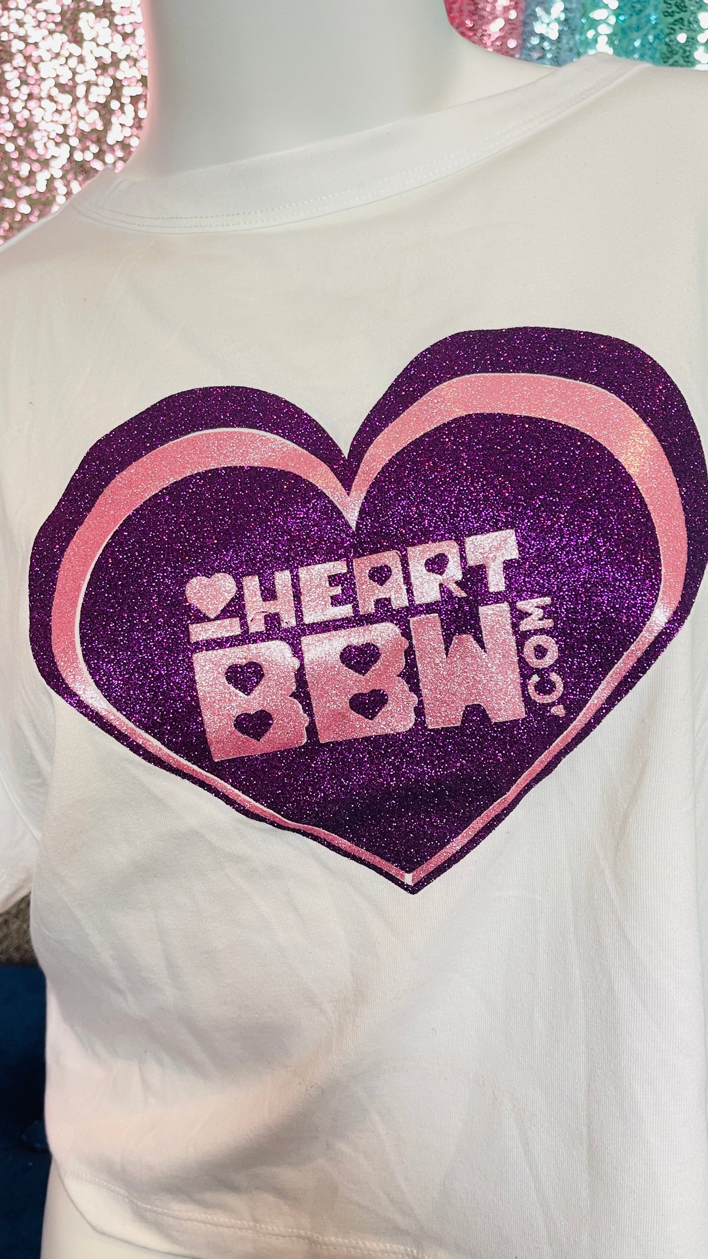 π iHeartBBW Crew Neck Crop Top β Celebrate Curves with Confidence! π