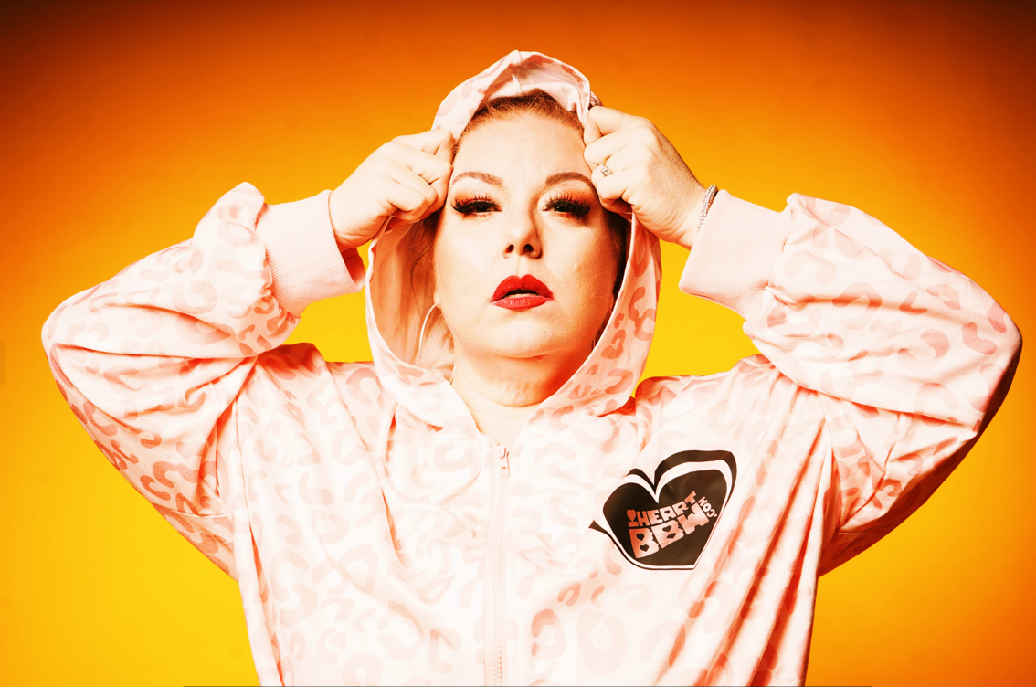 Pink Leopard Zip up Hoodie with Black Logo - 3x
