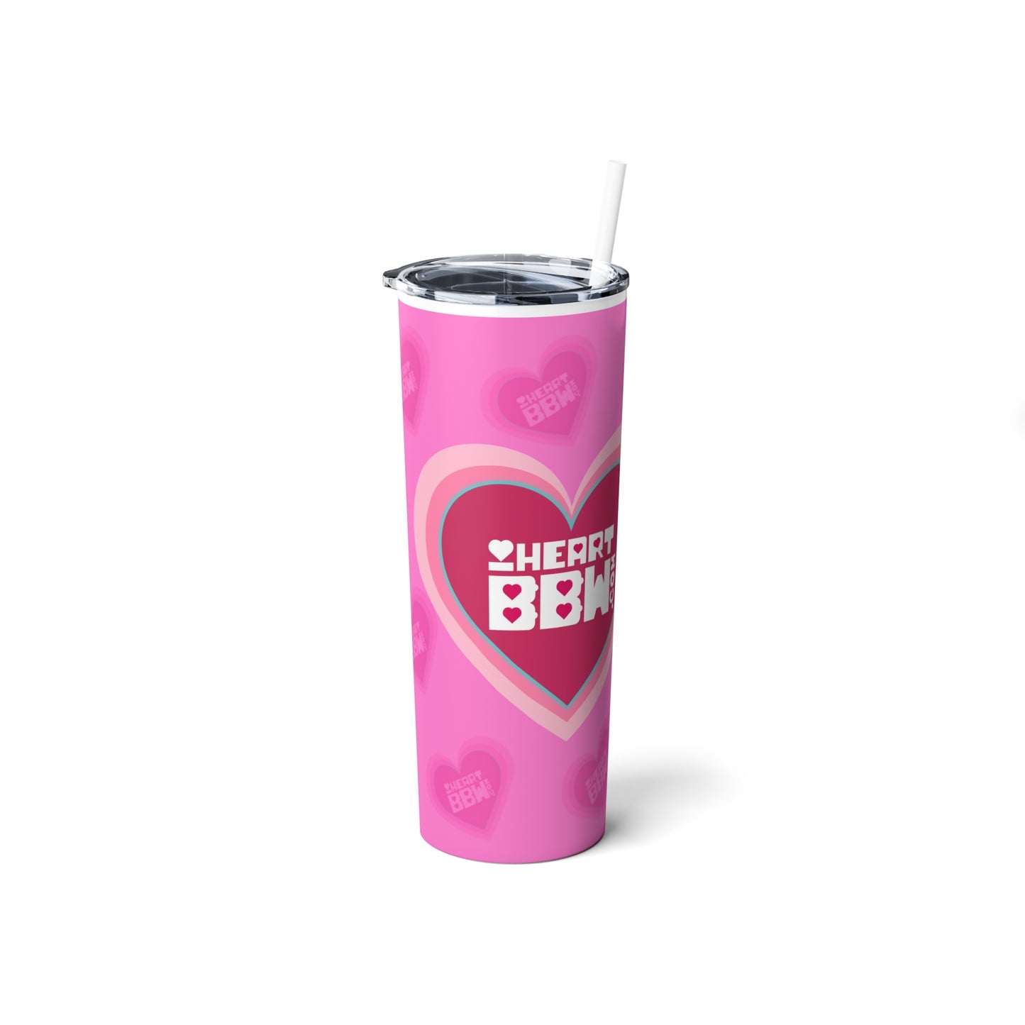 Skinny Steel Tumbler with Straw, 20oz