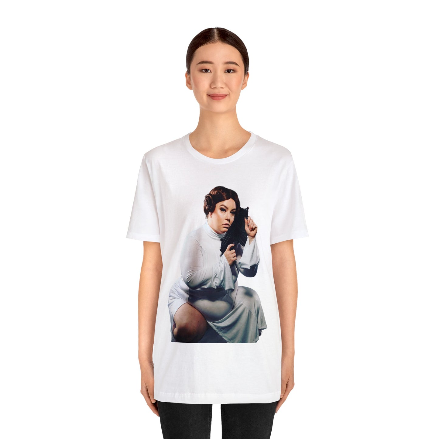 Platinum Puzzy "Princess Leia" Star Whores Series Unisex Jersey Short Sleeve Tee